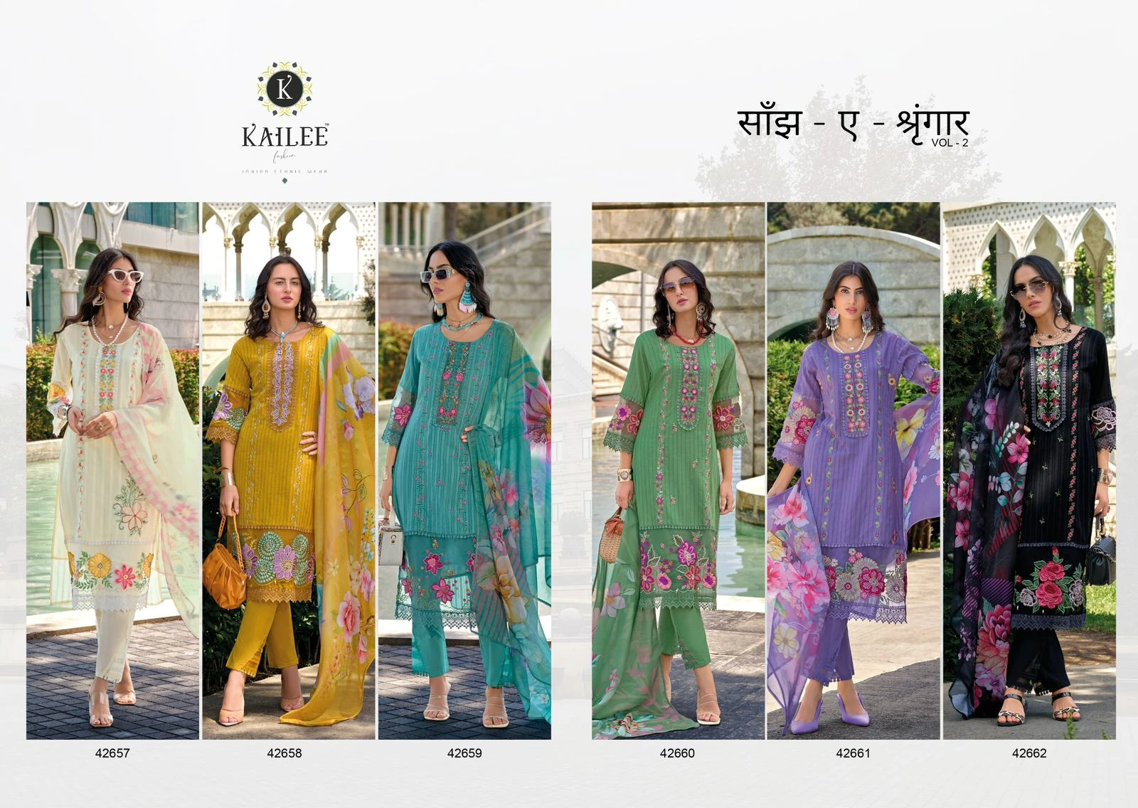 Kailee Fashion Sanj- E- Shrungar Vol 2 Pure Cotton Wholesale Fancy Readymade Salwar Suit Catalog — Wholesale Readymade Suit, Kailee Fashion wholesale from Surat — view 8